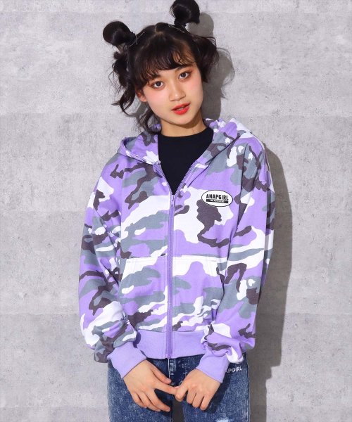 セール ラバーワッペン付総柄プリントパーカー アナップガール Anap Girl D Fashion セール ラバーワッペン付総柄プリントパーカー アナップガール Anap Girl D Fashion
