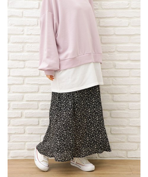 セール モノトーン花柄プリーツ Sk イング Ingni D Fashion