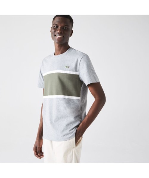 セール フロント鹿の子切り替えクルーネックtシャツ ラコステ メンズ Lacoste Mens D Fashion