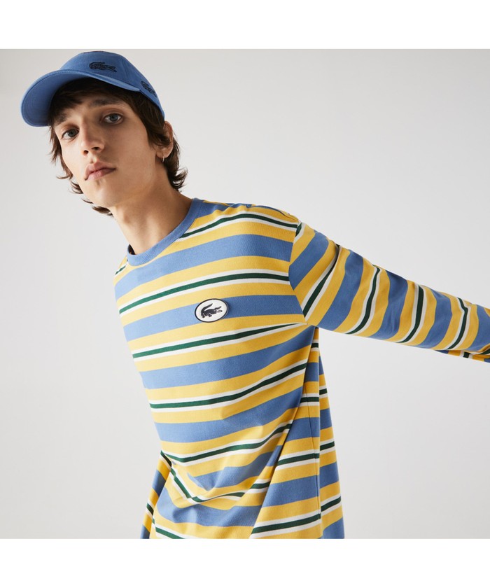 セール】ラコステ LACOSTE オーバルワッペンボーダーTシャツ