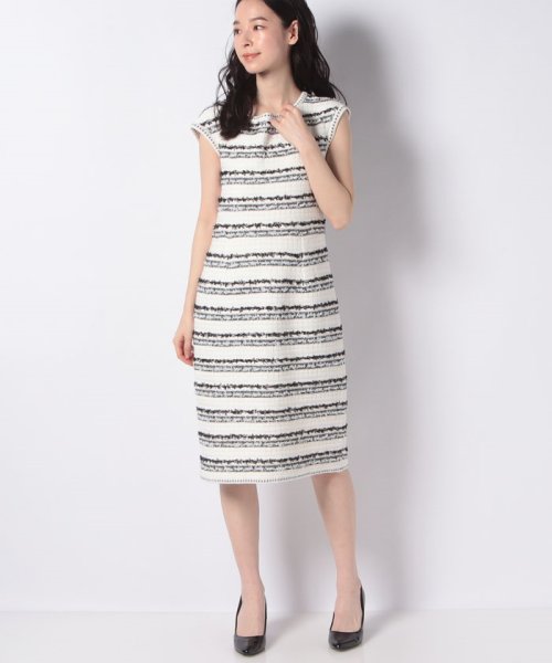 セール セットアップ対応商品 コットンポリエステルツイードワンピース アナイ Anayi D Fashion