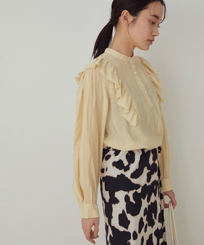 Adam et Rope&#39; - 【chiho】ショルダーフリルブラウス ADAM ET ROPE'｜フリルブラウス | Rakuten Fashion(楽天