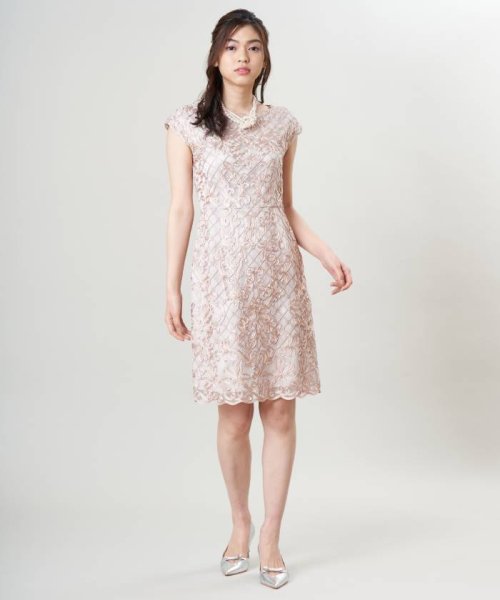 セール ツートンチュールシシュウワンピース アナイ Anayi D Fashion