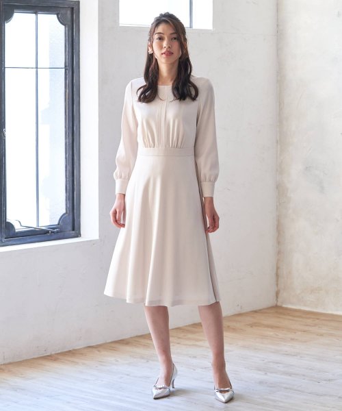 セール トリアセテートサテンフレアワンピース アナイ Anayi D Fashion