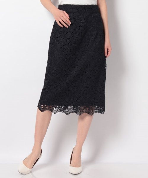 セール モザイクフラワーレースタイトスカート アナイ Anayi D Fashion セール モザイクフラワーレースタイトスカート アナイ Anayi D Fashion