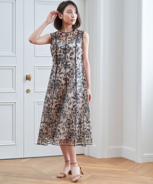 セール ドローイングエンブロイダリーワンピース アナイ Anayi D Fashion