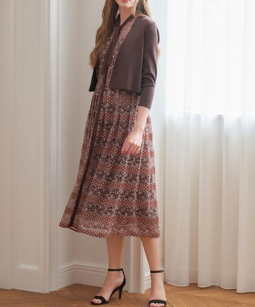 セール フラワーレースドットptタックワンピース アナイ Anayi D Fashion セール フラワーレースドットptタックワンピース アナイ Anayi D Fashion