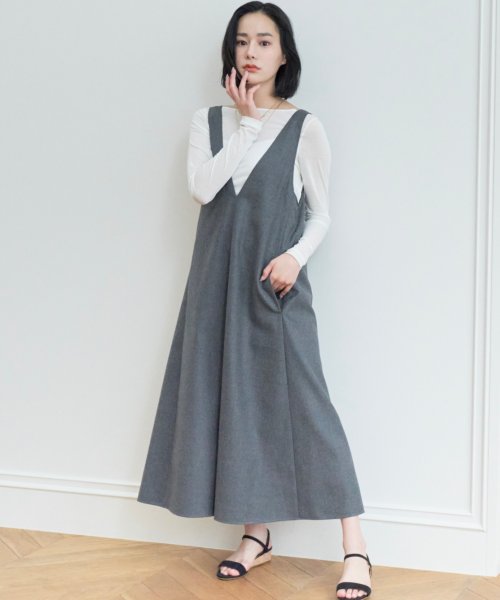 セール 50 Off ウールフラノジャンパースカートワンピース アナイ Anayi D Fashion セール 50 Off ウールフラノジャンパースカートワンピース アナイ Anayi D Fashion
