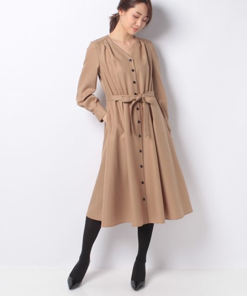 セール 50 Off ウールジョーゼットvネックワンピース アナイ Anayi D Fashion