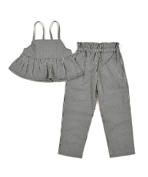 デニム ギンガム チェック柄 チュニック パンツ セット 80 130cm スラップスリップ Slap Slip D Fashion