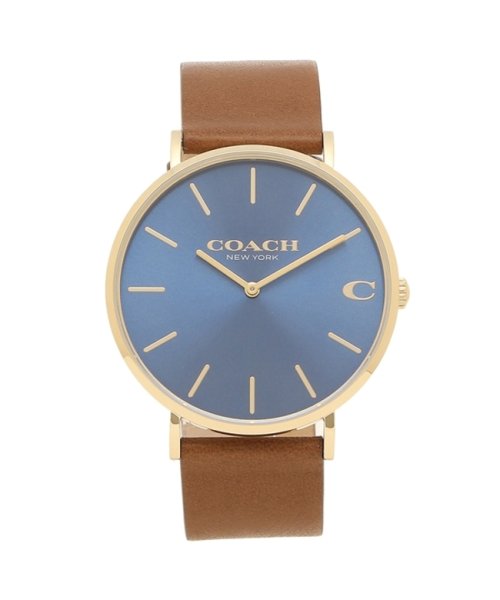コーチ 腕時計 メンズ Charles 41mm Coach ブラウン ブルー コーチ Coach D Fashion