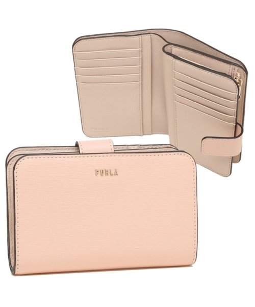 クーポン セール55 Off フルラ 二つ折り財布 バビロン Mサイズ ピンク ベージュ レディース Furla Pcx9uno 0000 Bnh00 フルラ Furla D Fashion