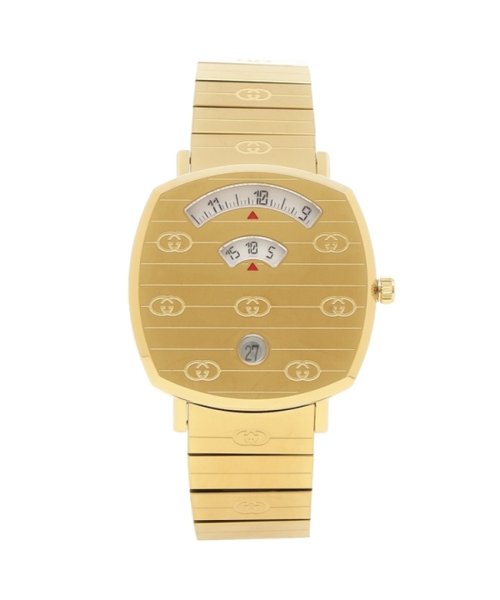 セール グッチ 時計 メンズ レディース グリップ 35mm クォーツ ゴールド ゴールド Gucci Ya グッチ Gucci D Fashion