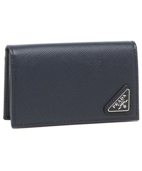 セール プラダ カードケース 名刺入れ サフィアーノ トライアングルロゴ メンズ Prada 2mc122 Qhh F0216 ネイビー プラダ Prada D Fashion