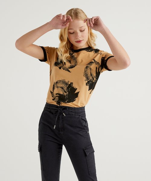 セール 40 Off コットンクルーネック総柄tシャツ カットソー ベネトン レディース Benetton Women D Fashion セール 40 Off コットンクルーネック総柄tシャツ カットソー ベネトン レディース Benetton Women D Fashion