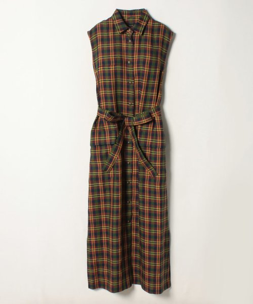 セール ダークチェックノースリーブシャツワンピース アルアバイル Allureville D Fashion セール ダークチェックノースリーブシャツワンピース アルアバイル Allureville D Fashion