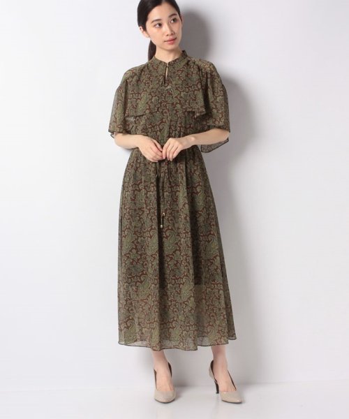 セール ペイズリーシフォンケープワンピース アルアバイル Allureville D Fashion セール ペイズリーシフォンケープワンピース アルアバイル Allureville D Fashion