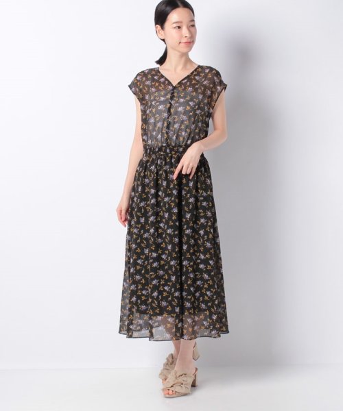 セール 楊柳フラワープリントギャザーワンピース アルアバイル Allureville D Fashion セール 楊柳フラワープリントギャザーワンピース アルアバイル Allureville D Fashion