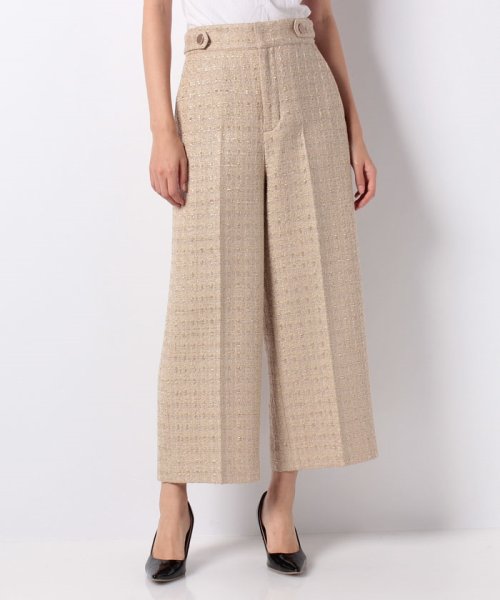 セール ミックスツイードアンクルワイドパンツ アルアバイル Allureville D Fashion セール ミックスツイードアンクルワイドパンツ アルアバイル Allureville D Fashion