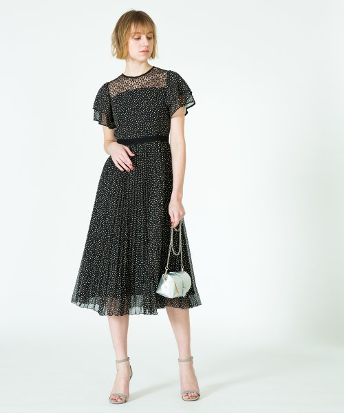 セール Loulou Willoughby シフォンドットレースプリーツワンピース アルアバイル Allureville D Fashion セール Loulou Willoughby シフォンドットレースプリーツワンピース アルアバイル Allureville D Fashion