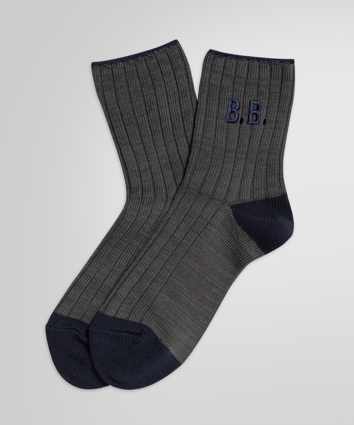 コットンブレンド リブ B B クルーソックス ブルックス ブラザーズ ウィメンズ Brooks Brothers D Fashion