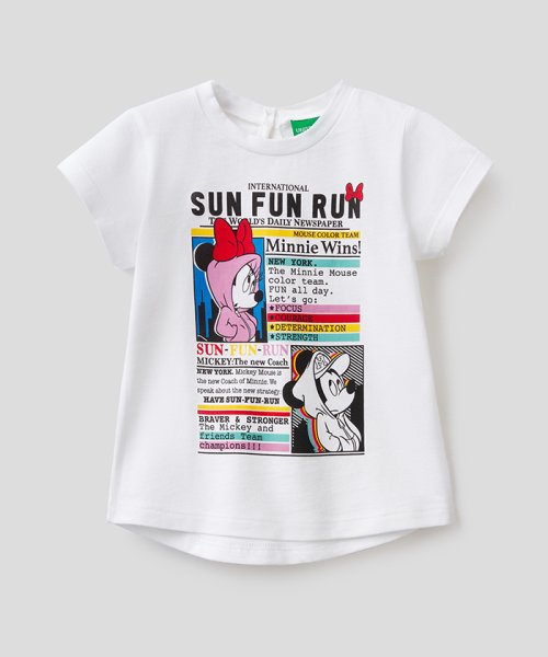 ディズニー Disney コラボ ミニーマウスtシャツ カットソー ユナイテッド カラーズ オブ ベネトン ガールズ Benetton United Colors Of Benetton Girls D Fashion