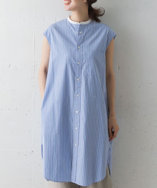 セール Doors Gymphlex ストライプノースリーブシャツワンピース アーバンリサーチ アウトレット Urban Research Outlet D Fashion