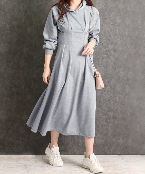 セール タックウェストパーカーワンピース マーサ Martha D Fashion