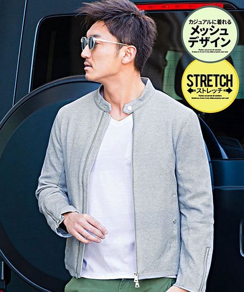 Cavaria ジップアップシングルライダースジャケット メンズ シングル 薄手 ダブルジップ カジュアル 黒 白 紺 春 キャバリア Cavaria D Fashion Cavaria ジップアップシングルライダースジャケット メンズ シングル 薄手 ダブルジップ カジュアル 黒 白 紺 春 キャバリア Cavaria D Fashion