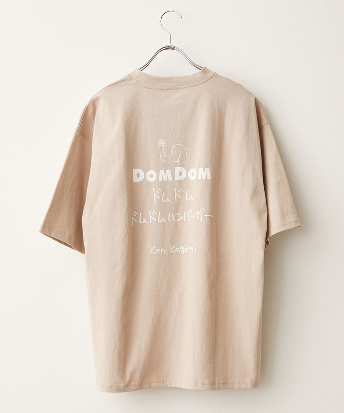 セール】【DOMDOM×KEN KAGAMIコラボ】バックプリントTシャツ セール】【DOMDOM×KEN KAGAMIコラボ】バックプリントTシャツ