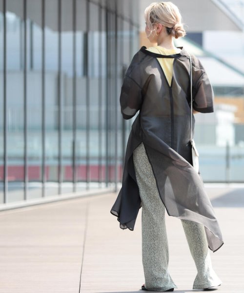 Ray Beams オーガンジー シャツ ワンピース レイビームス Ray Beams D Fashion Ray Beams オーガンジー シャツ ワンピース レイビームス Ray Beams D Fashion