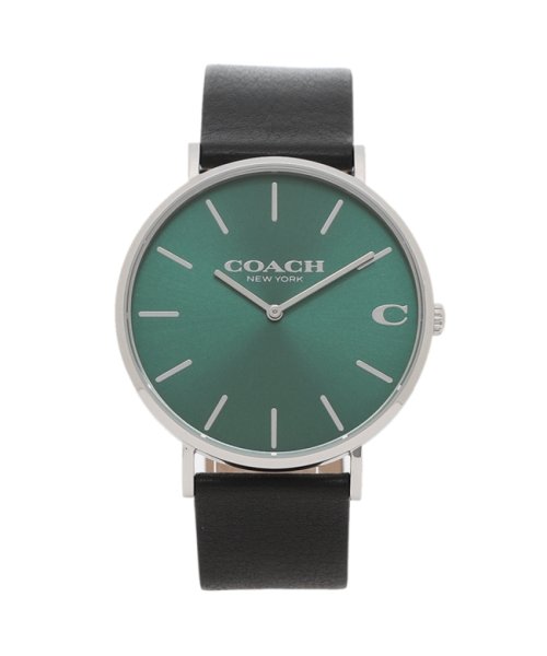セール11 Off コーチ 時計 メンズ チャールズ41mm クォーツ グリーン ブラック Coach コーチ Coach D Fashion