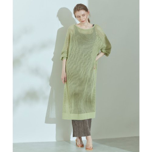 セール スリット入りメッシュニットワンピース ティティベイト Titivate D Fashion セール スリット入りメッシュニットワンピース ティティベイト Titivate D Fashion