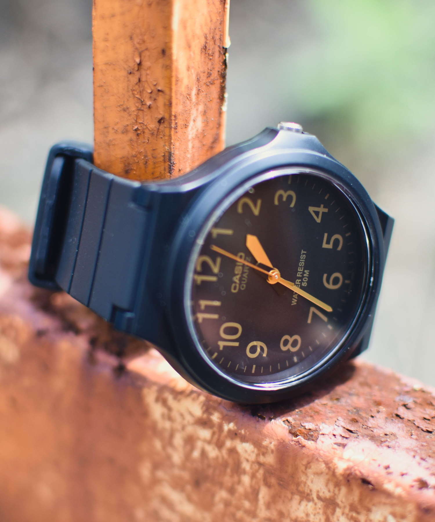 CASIO ブルー アナログ時計 WR50M org.jpg