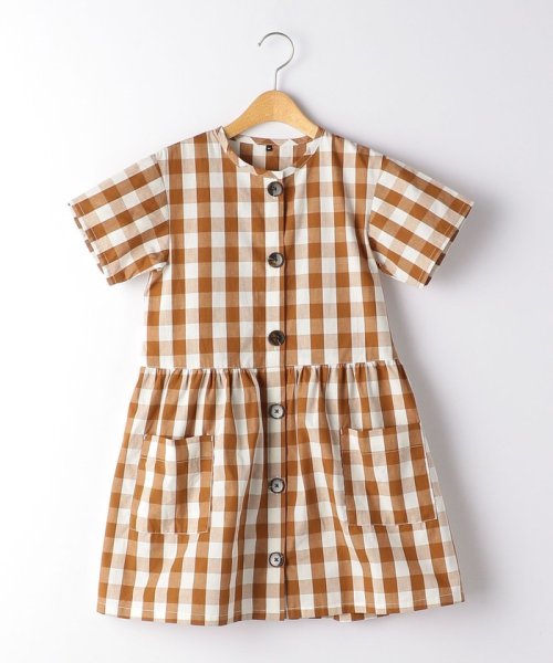 セール ブロックチェックフロントボタンワンピース グリーンレーベルリラクシング キッズ Green Label Relaxing Kids D Fashion セール ブロックチェックフロントボタンワンピース グリーンレーベルリラクシング キッズ Green Label Relaxing Kids D Fashion