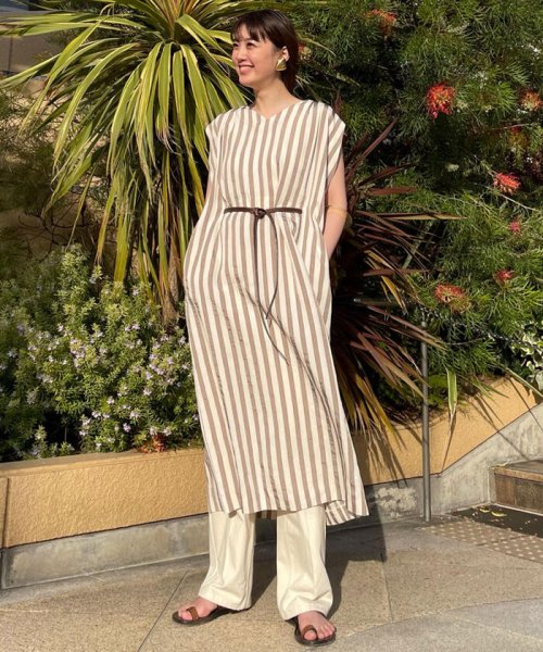 エフェクトストライプ Vネックワンピース Tomorrowland Collection Tomorrowland Collection D Fashion