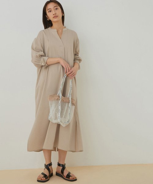 セール アウトレット店舗 Web限定 フレンチツイルバックボタンワンピース アダム エ ロペ Adam Et Rope D Fashion