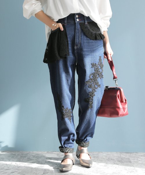 レースデザインデニム オシャレウォーカー Osharewalker D Fashion レースデザインデニム オシャレウォーカー Osharewalker D Fashion