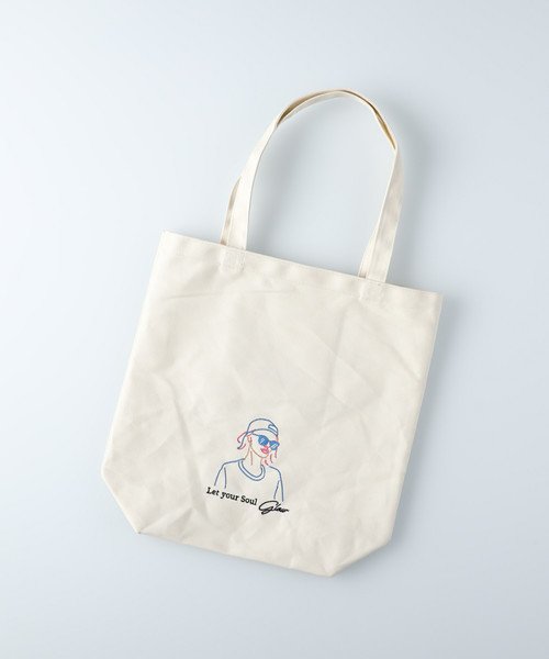 バックナンバー 人物モチーフ刺繍トートバッグ Back Number Back Number D Fashion バックナンバー 人物モチーフ刺繍トートバッグ Back Number Back Number D Fashion