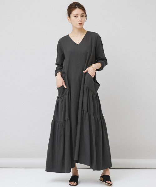 コットンリネンワンピース カレンソロジー Curensology D Fashion コットンリネンワンピース カレンソロジー Curensology D Fashion