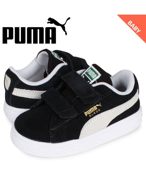 プーマ Puma スウェード クラシック スニーカー ベビー キッズ スエード ベルクロ Suede Classic 21 V Inf ブラック 黒 プーマ Puma D Fashion