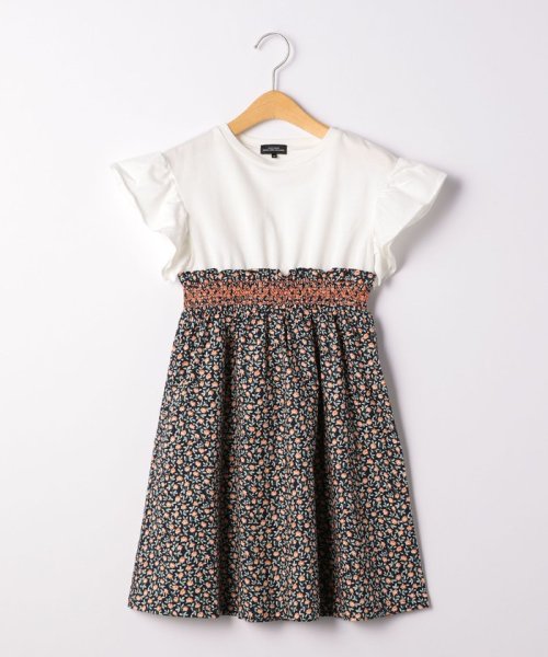 セール フラワーレイヤード スモック ワンピース グリーンレーベルリラクシング キッズ Green Label Relaxing Kids D Fashion