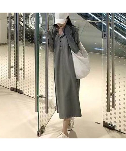 パーカーワンピース レディース 長袖 カジュアル ワンピース 膝下 薄手 ゆったり おしゃれ ミニミニストア Miniministore D Fashion パーカーワンピース レディース 長袖 カジュアル ワンピース 膝下 薄手 ゆったり おしゃれ ミニミニストア Miniministore D Fashion