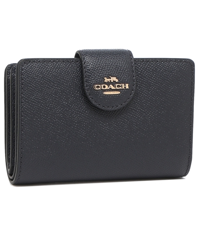 【新品】COACH財布　コーチ　二つ折財布　ネイビー