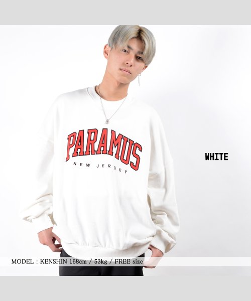 セール Paramus 刺繍 ビッグトレーナー ビッグシルエット トレーナー メンズ オーバーサイズ トレーナー レディース スウェット パラマス メンズ カレッジ ワンフォークロージング 1111clothing D Fashion