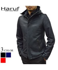 Haruf/ハルフ Haruf レザージャケット 革ジャン メンズ 本革 シングルライダース フード マウンテンパーカー 大きいサイズ メンズアウター 秋冬 春 FD1/503923877