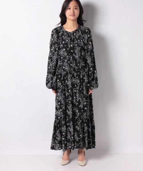 セール モダール裏地付き長袖切り替えロングワンピース ベネトン レディース Benetton Women D Fashion