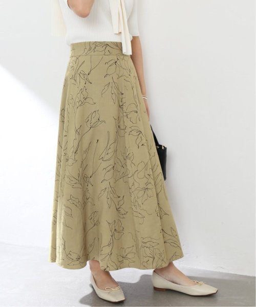 セール 30 Off リネン混ラインフラワースカート ラ トータリテ La Totalite D Fashion