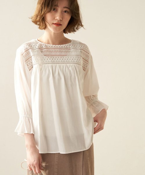 セール ヨーク切替レースギャザーブラウス ロペピクニック Rope Picnic D Fashion