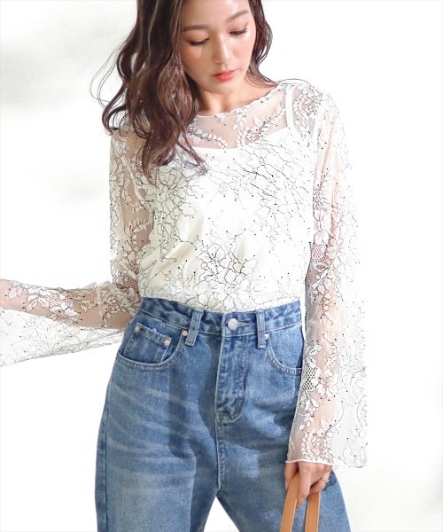 インナー付き総レーストップス チル Chille D Fashion インナー付き総レーストップス チル Chille D Fashion